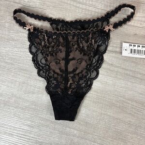 NWT Fantasie Black Lace Panties Bridgette Size S